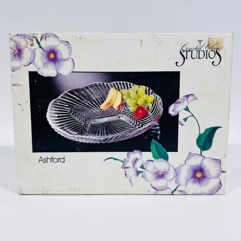 NOS Vintage Crystal Clear Studios Ashford Pattern‎ Oval Sectional Style# 323902